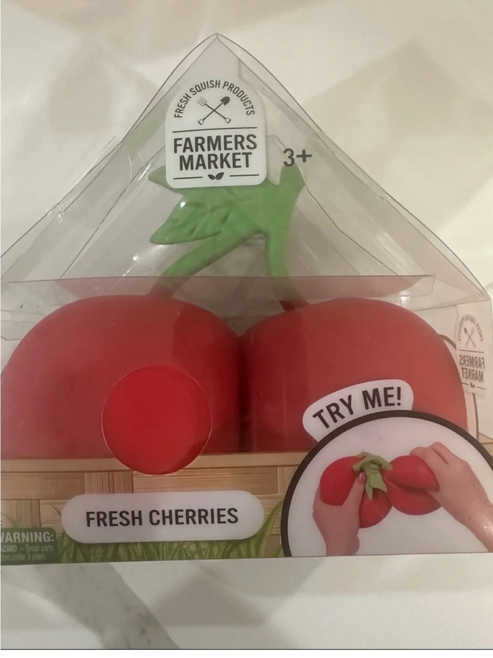Sunny Days Market Fresh Cherries Squishy Toy - red